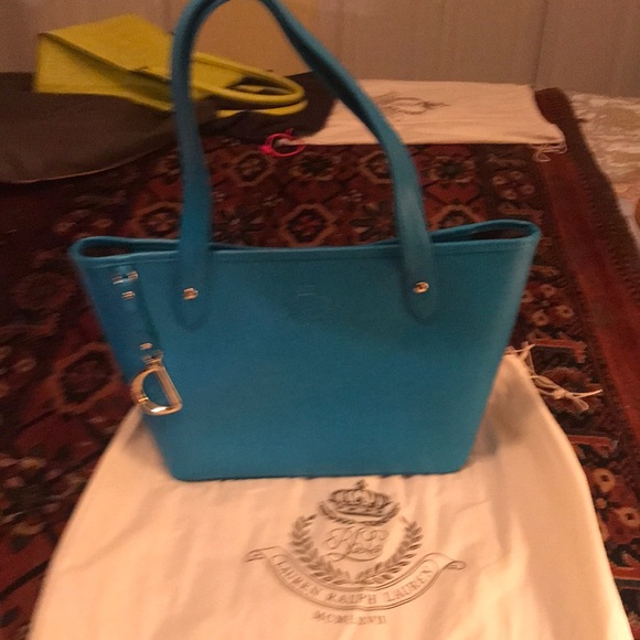 Ralph Lauren teal tote in mint condition - Picture 1 of 6